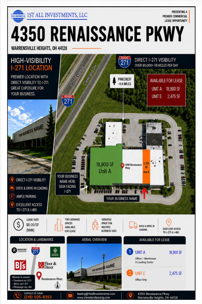4350 Renaissance Pkwy, Warrensville Heights, Oh 44128, Unit C